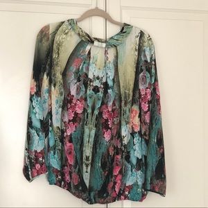 Floral print blouse in XL (European size 54)